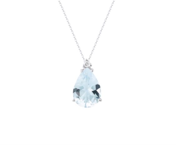 Halskette Demetra Dame AQUA in Weißgold Acquamarina 1.15 Ct 038.D.115.002.W.A2 - 038.D.115.002.W.A2